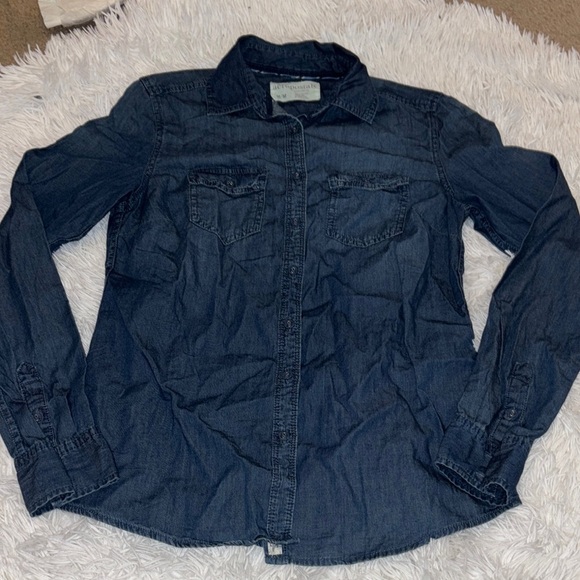 Denim Button-Up Shirt - Picture 1 of 6